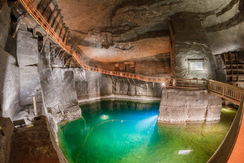 Podziemne jezioro solankowe w Kopalni Soli Wieliczka